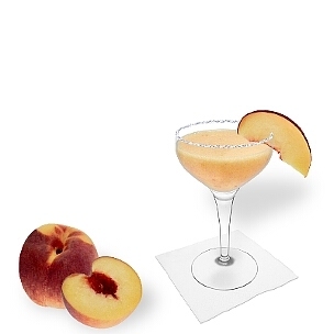 Eine weitere grossartige Option für Pfirsich Margarita, eine Cocktailschale.