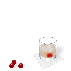 Gin Sour im Whisky-Glas, die übliche Art diesen leckeren Sour zu servieren.