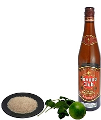 Mojito Zutaten: Mit braunem Rum (Standard)