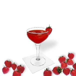 Eine weitere grossartige Option für Erdbeer Margarita, eine Cocktailschale.